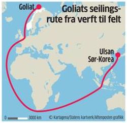 Goliat-Eni-Oil-Platform-Route-Map