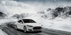 Tesla-in-snow